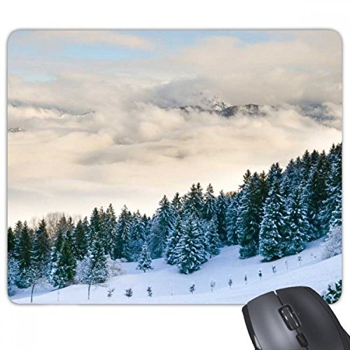 Tapis de souris antidérapant paysage de neige pour éviter la glisse du tapis
