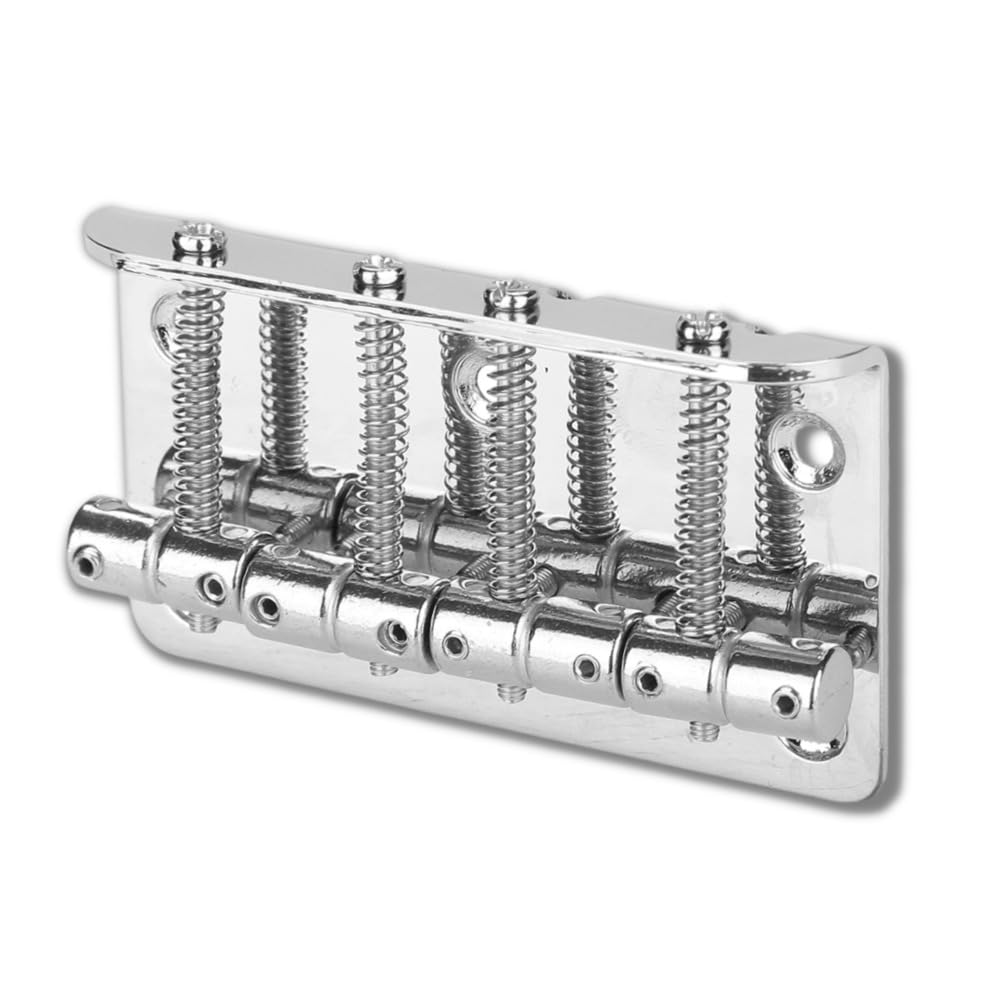 4-Saiten Hardtail Bridge Für E-Bass | 80 Mm, Metall, Inkl. Befestigung (Silber)