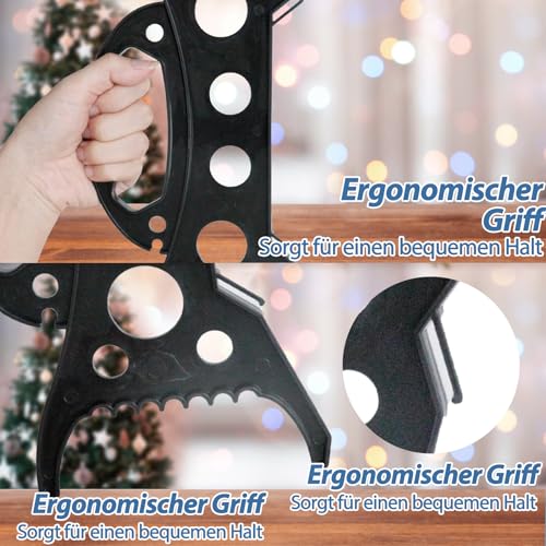 Filltown 4-teiliger Kabelwickler aus Kunststoff, Kabel-Manager als Organizer, Mehrzweck-Organisator, Seil-Organisator für Lichterketten, Verlängerungskabel, Kränze, Perlen usw., Schwarz