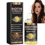Sérum para el cabello de biotina de romero, aceite de romero para el crecimiento del cabello, suero engrosamiento del cabello, tratamiento antideslumbrante para mujeres y hombres, aceite de