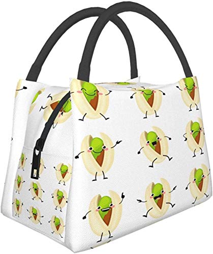 Bolsas de almuerzo para mujeres, hombres, lindo pistacho, nueces divertidas, personalizadas, aisladas, para preparar comidas, lonchera, niños, niñas, adultos, damas, enfriador térmico, bolsa de almuer