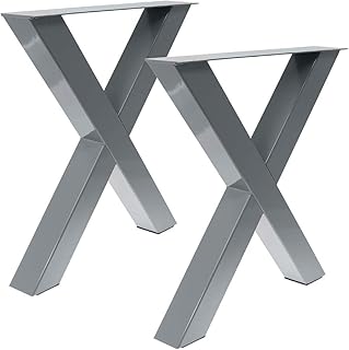 Bentatec 2 Stück Outdoor Tischgestell X80/80 Mausgrau (RAL 7005)