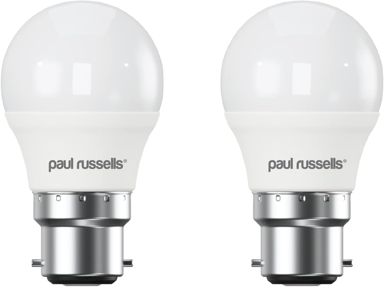 paul russells LED Golf Ball, Dimmable Bayonet Fitting Light, 5.5W 470 LM B22 G45 LED Bulbs, 40w Equivalent, 6500K Daylight