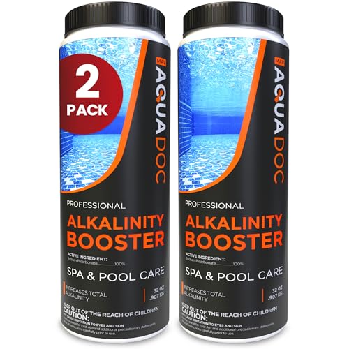 AquaDoc Spa Alkalinity Increaser for Hot Tub - 32oz (2 Pack) - Sodium Bicarbonate Granules for Water Balance and Preventing pH Bounce - Made in USA
