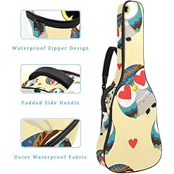 Hondank Étui rembourré pour guitare acoustique classique Motif ballerines panda, Multicolore 05, 42.9×16.9×4.7 in… - Les Beatles, Paul McCartney, John Lennon, RIngo Starr, George Harrison Hondank Étui rembourré pour guitare acoustique classique Motif ballerines panda, Multicolore 05, 42.9x16.9x4.7 in… – Image 4
