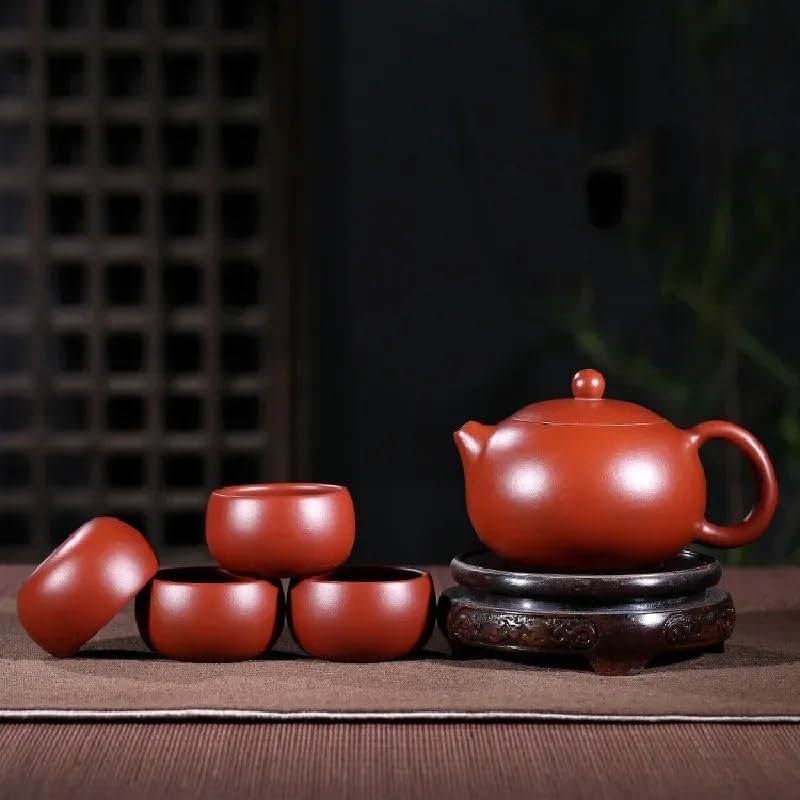 Ceramiczny dzbanek Ceramiczny Dzbanek Chiński Klasyczny 280 Ml Ręcznie Robiony Fioletowy Gliniany Czajnik Kawiarka Przenośny Zestaw Podróżny Herbaty Akcesoria Do Domowego Zestawu Herbaty