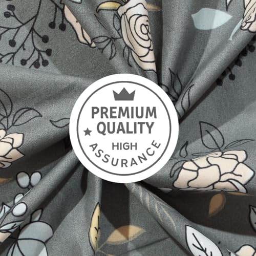 Image of Mafatlal Luxe Lilac 140 GSM Queen Size BedSheets with 2 Pillow Cover Perfect for Double Bed, 90x100 Inch - Grey, Soft, Lightweight & Long-Lasting