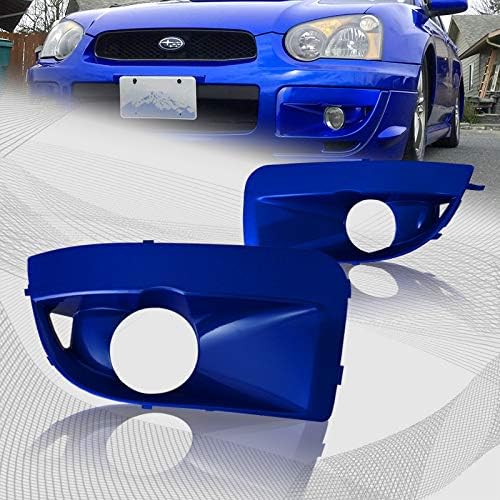 EPARTS New Black Bumper Driving Fog Light Bezel Cover Replacement Fit for 2004-2005 Subaru Impreza WRX STI Pair