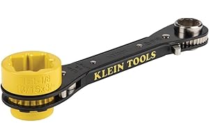 Klein Tools KT155T 6-in-1 Multifunctional Ratcheting Wrench for Linemen