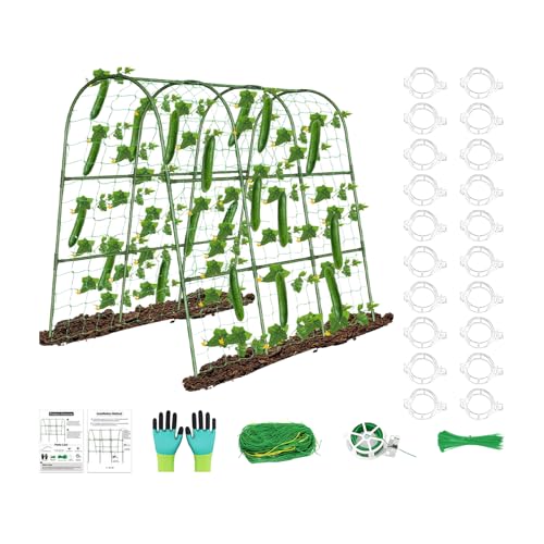 Treillis de concombre en métal pour tuteurer citrouilles et pois - 2