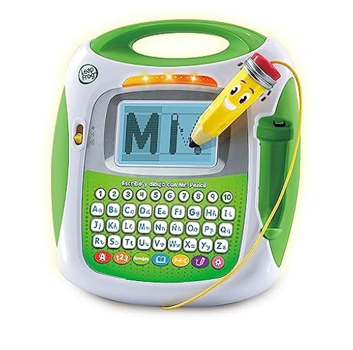 Leapfrog VTech - Alfabeto Interactivo táctil Escribe y dibuja con Mr Pencil, Tablet Preescolar educativa, Practica la Escritura, Deletreo, Iniciales, Dibujo Libre, Versión ESP | Ya disponible en tu tienda friki favorita! En mundofriki.es!
