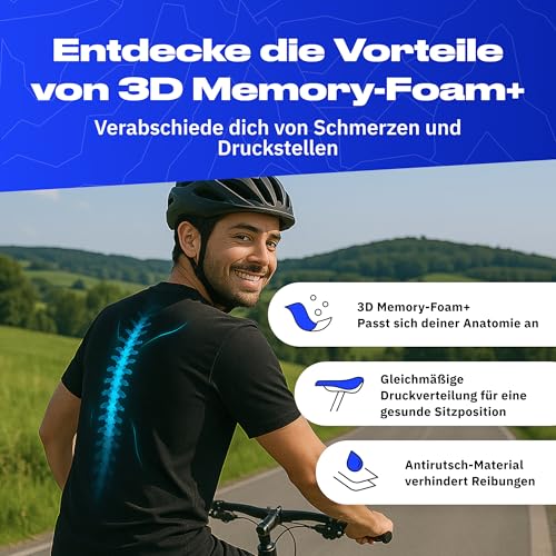 Alpensattel 3.0 Sport+ Leistungsstarker und komfortabler Fahrradsattel für Damen und Herren -...