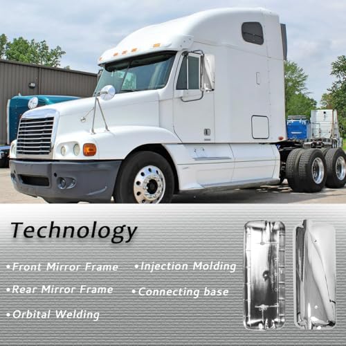 Chrome Left Side Door Mirrors Cover Fit For 2005-2017 for Freightliner Century for Columbia Truck Side Mirrors Covers by Easyinst - Used condition - Image 5