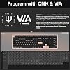 Keychron K5 Pro QMK/VIA Custom Wireless Mechanical Keyboard, Hot-Swappable Full Size Layout 108 Keys Programmable, Ultra-Slim RGB Low Profile Brown Switch, Bluetooth/USB-C for Mac Windows Linux