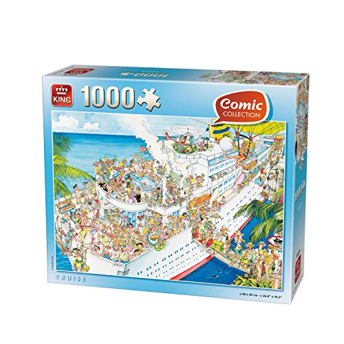 Preisvergleich Produktbild Verrückte Kreuzfahrt Cartoon Puzzle 1000 Teile (King)