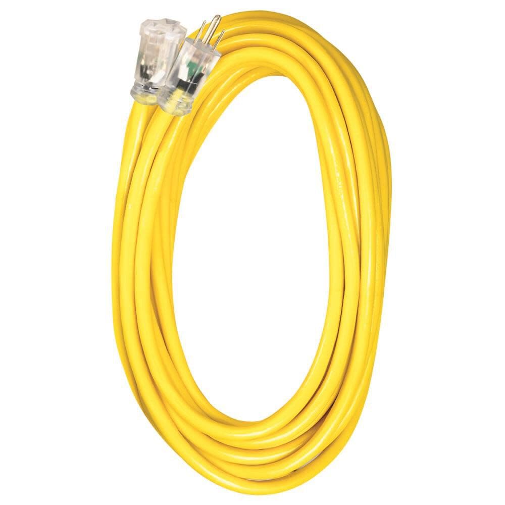 Voltec 05-00366 12/3 SJTW Outdoor Extension Cord with Lighted End