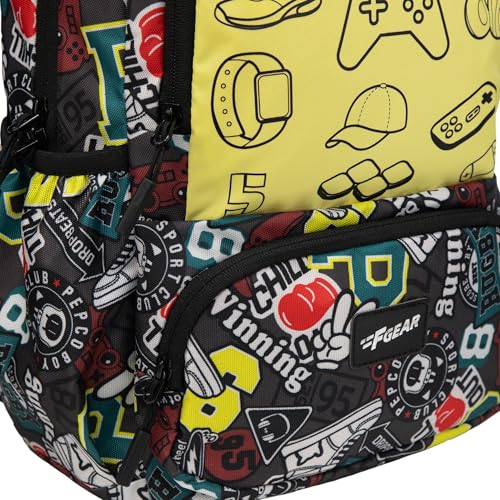 Image of F Gear Colour Buddy 12L Kids Backpack, Kids Can Colour On The Bag, 1 Compartment & 2 Pockets; Lightweight, Durable & Fun Backpack for School & Travel | Comfortable & Stylish Bag