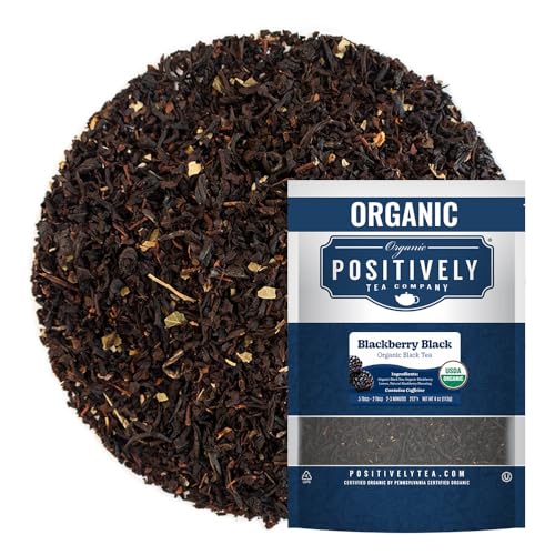 Image of Organic Positively Tea Company, Blackberry Black Tea, Loose Leaf, 4 Ounce