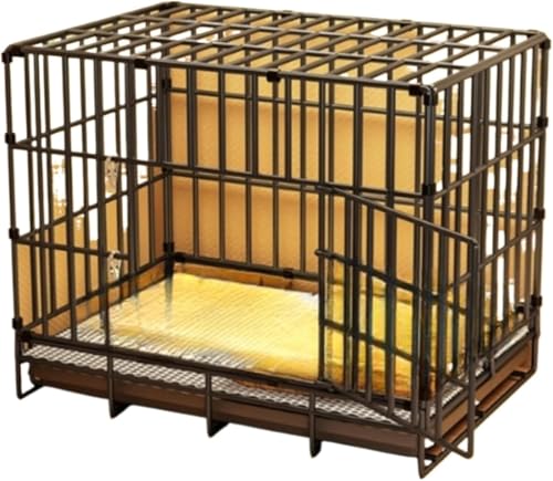 小型犬用のケージ、中型犬用のペット用フェンスとドア、室内用のコーギーやテディ犬用のペットハウス (83*61*63cm)