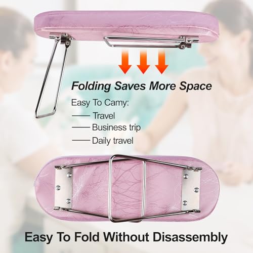 Weiche Handauflage-Kissen Abnehmbare Leder Maniküre Armlehne Kissen Wasserdicht Professionellen für Nagelstudio Heimgebrauch Techniker Rosa