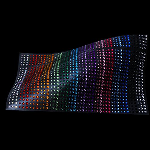 image for DECORA 1125 Pieces 3mm-5mm Bling Multicolor Gem Rhinestone Sticker She