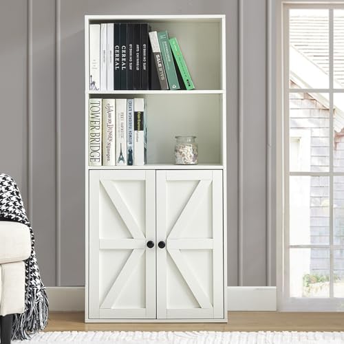 Stabrech White 4-Tier Bookshelves
