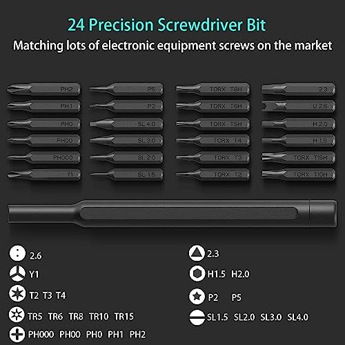 Ifan Precision Screwdriver Set Wearable Rust Resistant Magnetic Bits With Pop-Up Storage Box (24Bits) #TOP3