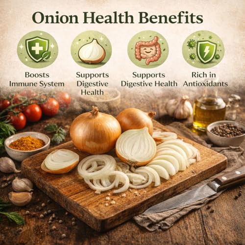 Fresh Yellow Onions 2 lb Bag, Farm Fresh Whole Onions, Premium Quality, Sweet & Mild Flavor, Perfect for Cooking, Salads & Everyday Kitchen Use - Image 5