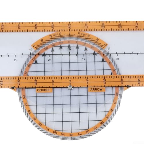Plotter de aviación ABS transparente con rotación 360° miniatura 2