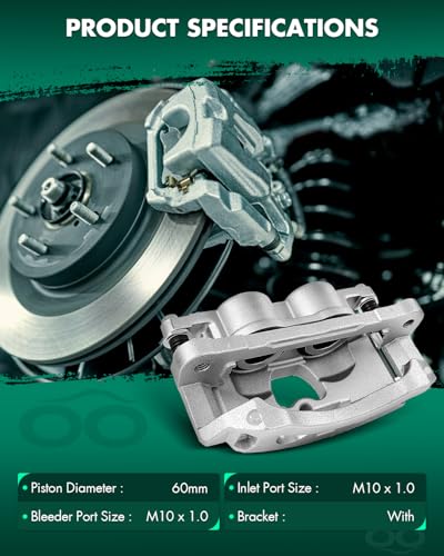 Image of SCITOO 18B5626 Front Right Disc Brake Caliper w /Bracket Fit For Ram For 2500 2019-2024,For Ram For 3500 2019-2024, Double Pistons