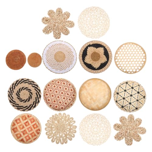 Décoration murale bohème faite main en rotin JECOMPRIS | Panier rustique tressé
