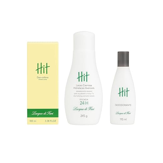 L'acqua di Fiori Kit Hit Feminino, Deo Colônia 100ml, Hidratante Corporal 245g, Desodorante 115ml, Fragrância Floral Oriental