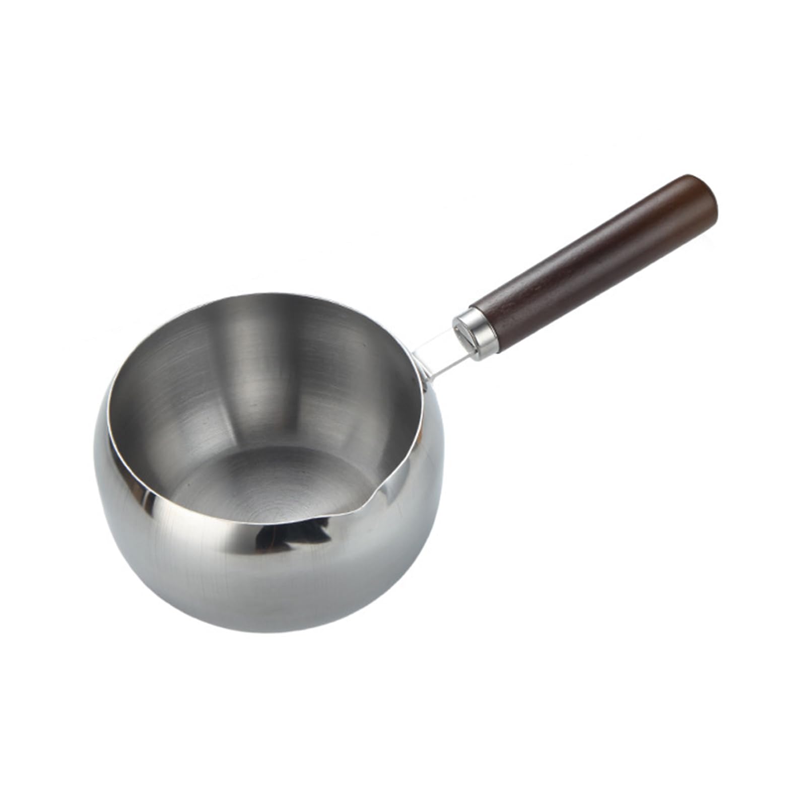 PANGBOER Stainless Steel Saucepan with Wooden Handle Perfect Tiny Sauce Pan