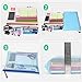 Hajoyful A4 Size Zipper Pouch, 5 Colors, 25 Packs, 5 Pieces Each, Waterproof, Transparent, Durable Mesh, Ideal for Office Supplies and Travel Accessories