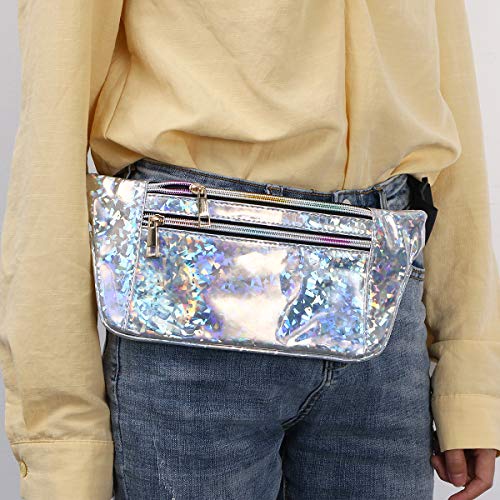 Pochete holográfica TENDYCOCOCOCO, pochete para rave, multifuncional para homens e mulheres, Pochete