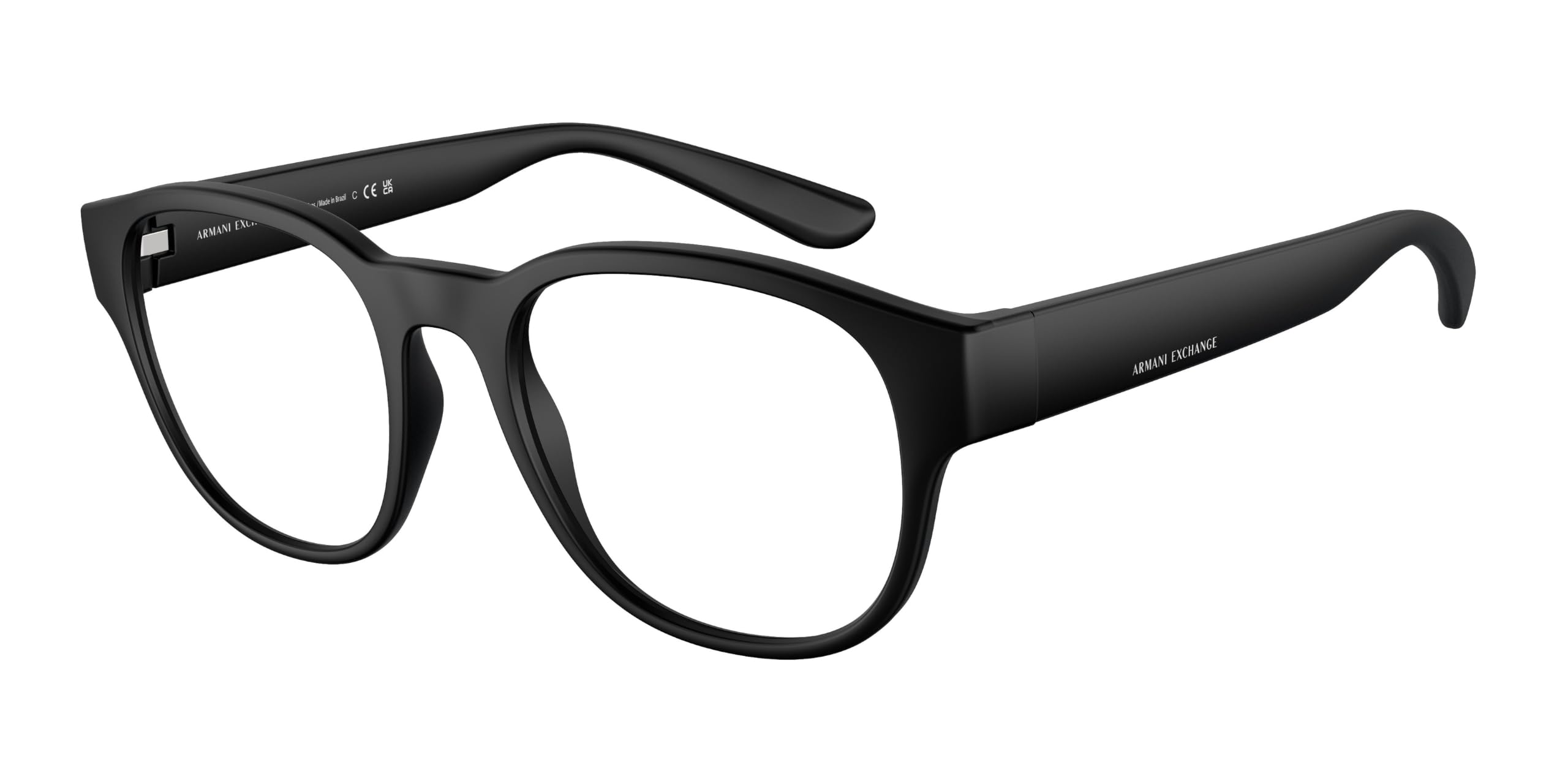 Armani Exchange Męskie okrągłe oprawki do okularów korekcyjnych Ax3110f Low Bridge Fit