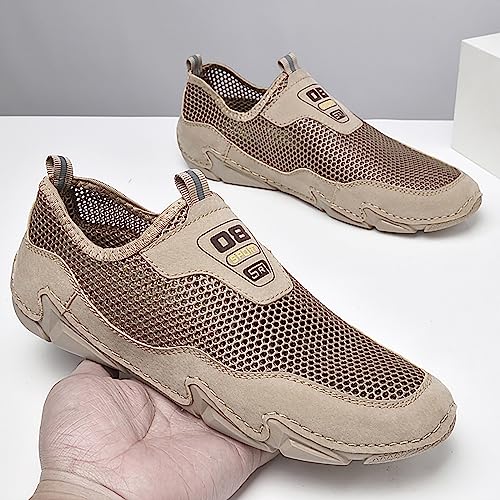 Chaussures en maille respirante pour homme : baskets de marche légères et plates