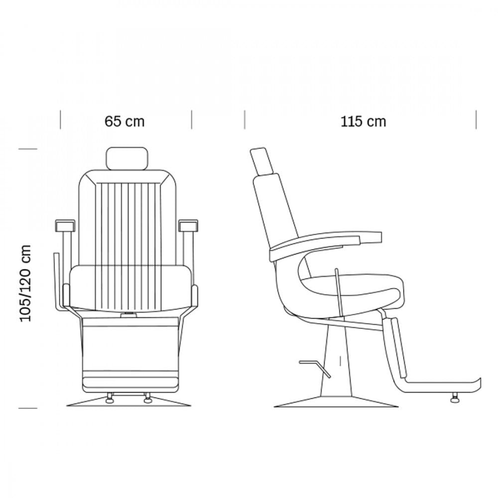 Xanitalia Decoración para barbieri con 2 sillones Barber y 2 espejos, ARRED.263K