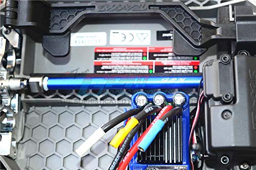 GPM For Traxxas Rustler 4X4 VXL (67076-4) Upgrade Parts Stainless Steel+Aluminum Center Drive Shaft -5Pc Set Silver