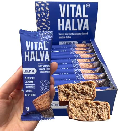 Vital Halva Gut-Friendly Sesame Bar, 19g Fiber, 12g Protein, <1g