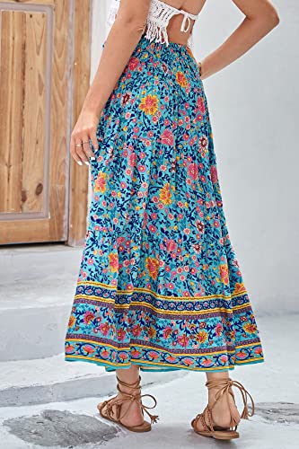 Image of CFLONGE Summer Maxi Skirts for Women 2026 Trendy Floral A Line Boho Skirt