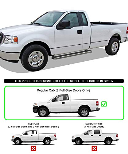 Estribos Acero Inoxidable APS para Ford F150 04-08 miniatura 2