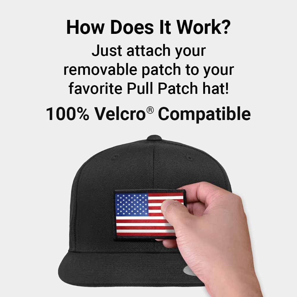 Pull Patch Flat Bill Premium Snapback Hat Baseball Tactical Cap | 2x3 in Loop Surface to Attach Patches - Image 3
