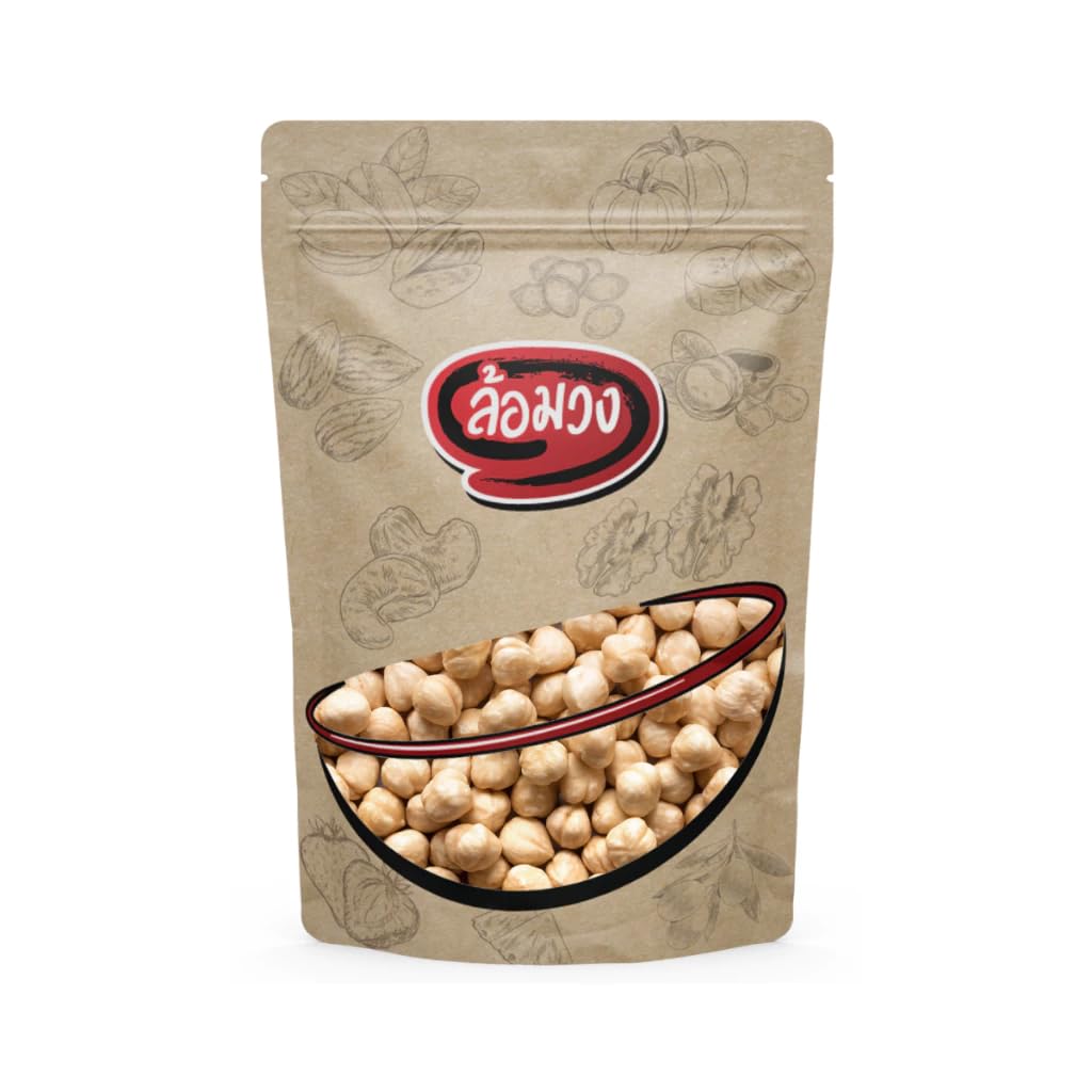 ล้อมวง Raw Shelled Hazelnuts, Whole Filberts – Unsalted and Unroasted Natural Hazelnuts for Baking, Confections, and Topping – Freshly Harvested in Resealable Bag (1000g)