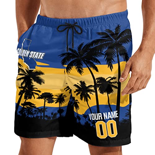 Custom Basketball Beach Shorts Personalized Sunset Swim Trunks Add Any Name & Number Fan Gift Boardshorts for Men Women Youth2