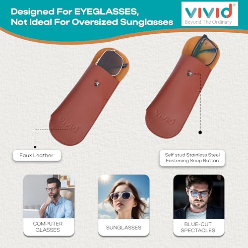 Image of Unisex Specs Chicago Button Eyewear Dabbi Faux Leather Soft Case Cover