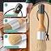 Mister Rui Chalk Wax Paint Brush, 3pcs, Chalk Paint Brushes for Furniture, Small Wax Brush for Acrylic Paint, Milk Paint, Natural Bristles Stencil Brushes, No Shedding