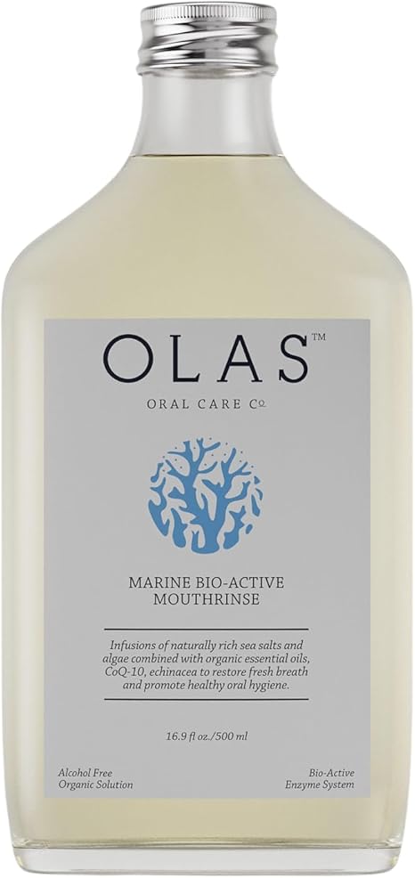 Amazon.com : Olas Alcohol Free Mouthwash & Oral Rinse - Marine Bio ...