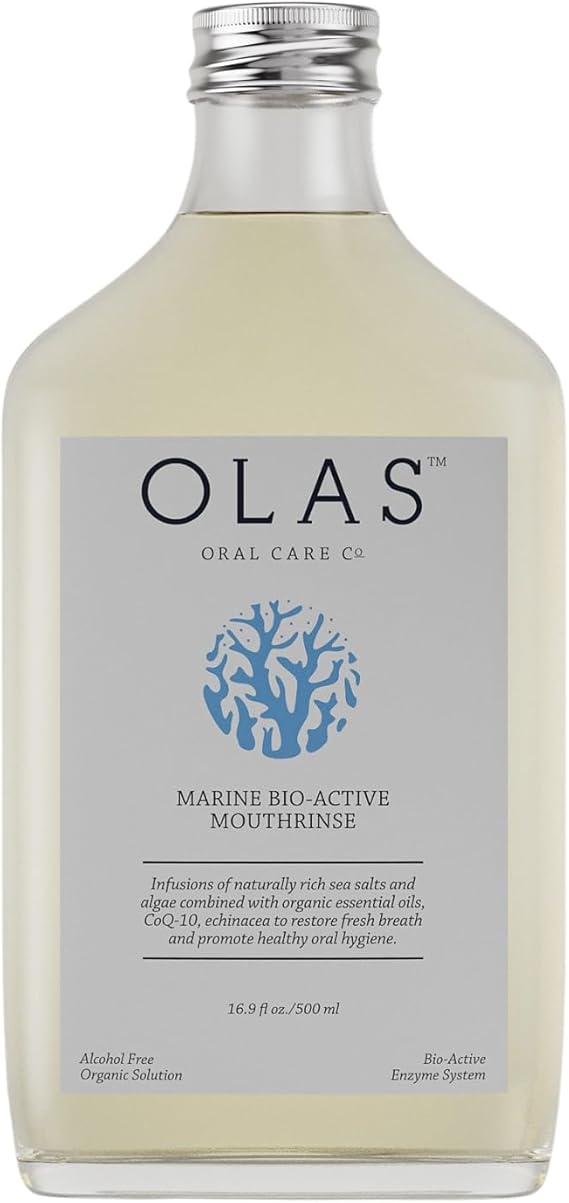 Amazon.com : Olas Alcohol Free Mouthwash & Oral Rinse - Marine Bio ...