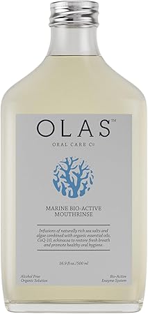 Amazon.com : Olas Alcohol Free Mouthwash & Oral Rinse - Marine Bio ...